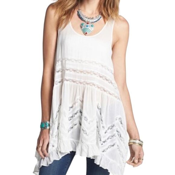 INTIMATELY FREE PEOPLE SWINGY LACE INSET TUNIC SIZE SMALL 📦 - Picture 1 of 9